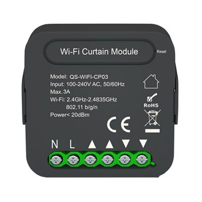 QS-Wifi-CP03 Tuya WiFi Curtain Switch Module for Roller Shutter Blinds Motor Smart Home APP Remotes Voice Control