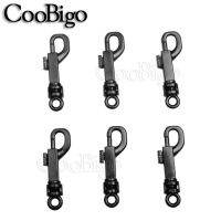 【cw】 10pcs Plastic Snap Hooks Rotary Buckle Keychain Paracord KeyRing Backpack Buckles Bags Luggage Accessories Black Hole 4.5mm