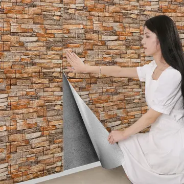 1Pcs 77*70cm Retro 3D design wallpaper wall decoration foam brick