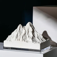 Alps Snow Mountain Statue Artwork Diffuser Aromatpy Car Room Gypsum Decorations Sculpture Bedroom Office Desktop Ornaments