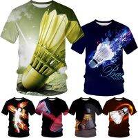 2023 Customized Fashion *New Offer**No 1.* ♝Summer Design Sports Badminton 3d Printing T-shirt Mens Cool and Funny Creative，Contact the seller for personalized customization