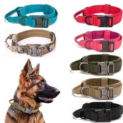 【hot】✙☜▥  Durable Dog Collar Leash Heavy Duty Medium Large Dogs Collars German Shepherd Walking Training Accessories