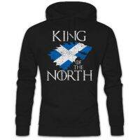 เสื้อกันหนาว มีฮู้ด ผ้าฝ้ายแท้ ลาย My Favorite King In North Kapuzen Game Of Schottland Fun Thrones Flagge Xmas พลัสไซซ์ สําหรับผู้ชาย XY