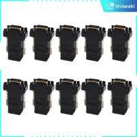 Shiwaki สายต่อ VGA ตัวผู้-คอนเนคเตอร์ตัวเมีย10ชิ้น15Pin ตัวแปลงเครือข่าย