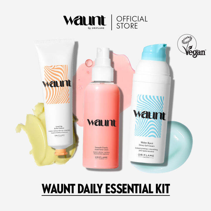 Waunt Daily Essential (KIT) Basic Skincare Vegan Penghapus MakeUp