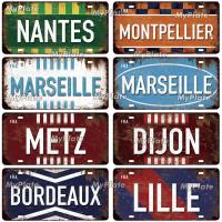 2023 Fashion Retro France Citry License Plate Sports Metal Sign Tin Sign Poster Plaque Decor Bar Pub Club Home Wall Decor Art Iron Painting