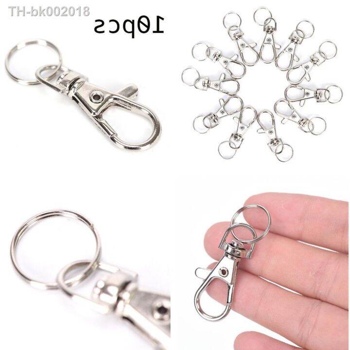 10pcs/lot Classic Key Chain Ring Metal Swivel Lobster Clasp Clips