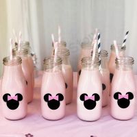 【YD】 12pcs/set Minnie Accessories Chalkboard Vinyl Label Sticker Decals Child Kid Birthday Favor Cup Labels Decal