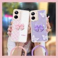 bowknot Cartoon Phone Case For OPPO Realme10 Pro 5G Anti drop airbag silicone bracelet Nordic wind cute soft shell