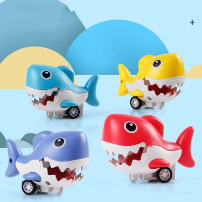 Childrens Mini Inertia Pressing Car Shark Cute Animals Toys Battery Free Cute Vehicle Press To Run Baby Gifts