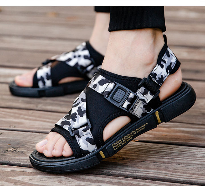 สินค้าใหม่-ขายดี-ชนช้อป-men-sandals-สีใหม่พร้อมส่ง-รองเท้าแตะ-รองเท้ารัดส้น-ชาย-หญิง-size-39-44