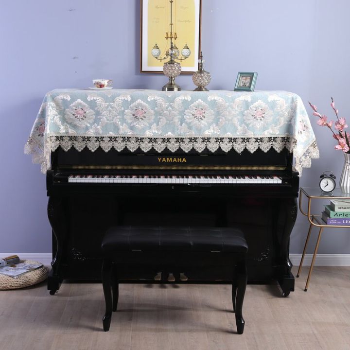ผ้าปูโต๊ะลูกไม้ปักผ้าคลุมเปียโนทำจากผ้ายุโรปขนาด90*220ซม. เรียบง่ายทันสมัย HM1158เปียโนผ้าอเนกประสงค์เปียโน