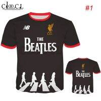 2023นิวลิเวอร์พูลเจอร์ซีย์ The Beatles 3D พิมพ์ผู้ชายผู้หญิงเสื้อยืดกราฟฟิคประเดิมท็อปส์