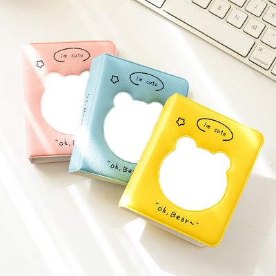 Cute Cartoon Bear Hollow Photo Album Hold 36 Photos Plug-In Photocard Holder Idol Cards Collect Card Binder Mini Photo Album