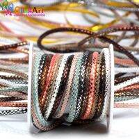 OlingArt 3Mm 2 M/Lot Tali Tali Kulit PU Bundar untuk Gaya Eropa DIY Kalung Gelang Choker Kerajinan Perhiasan Baru