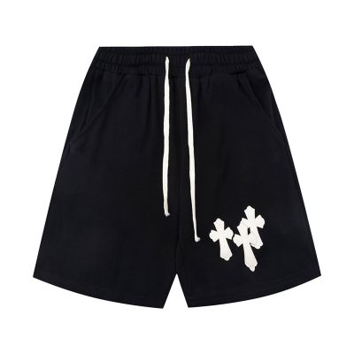 Street Fashion CH Men And Women Casual Short Pants Leather Cross Sports Elastic Waist Shorts Unisex dd