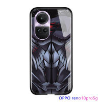 Serpens เคสสำหรับ OPPO Reno10 Pro 5G กันกระแทกสุดหรู Marvl The Avengers Superhero Spiderman กัปตันอเมริกาไอรอนแมนเคสโทรศัพท์กระจกเทมเปอร์ฝาหลัง