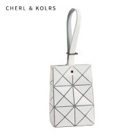CHERL &amp; KOLRS กระเป๋าถือกระเป๋าโทรศัพท์มือถือขนาดเล็กมีลายตารางขนาดเล็กประดับเพชรกระเป๋าเล็กกระเป๋าถือ