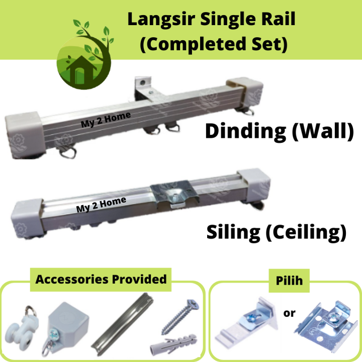 Super Doso Curtain Single track Langsir Dinding atau Siling Set