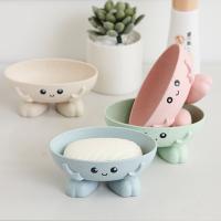 ✉✥⊕ Eco-friendly 1Pcs Soap Box Non-slip Soap Dish Bathroom Supplies Soap Holder Cartoon Shape