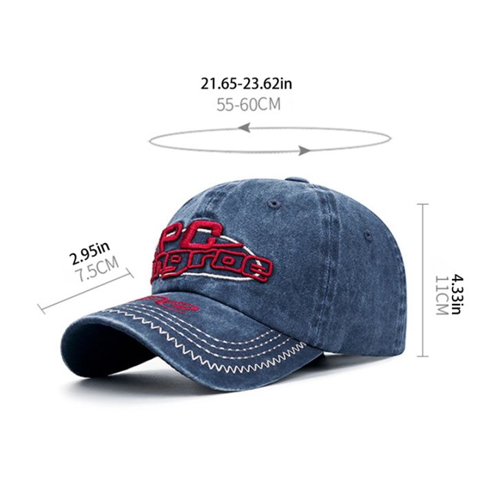 lahde-หมวกคาวบอยซักกีฬากลางแจ้งวินเทจปรับได้-new-york-หมวกเบสบอลผู้ชายปีกโค้งคู่ลำลองหมวกบังแดด55-60ซม
