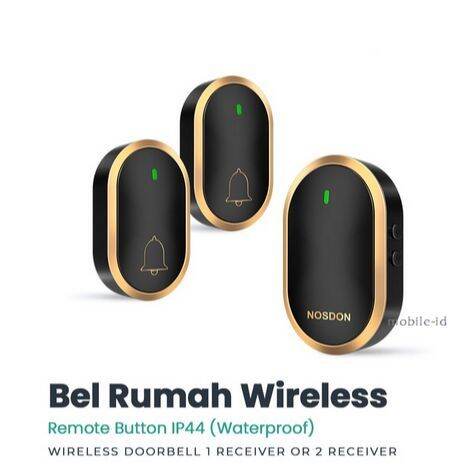 Bel Rumah Wireless Door Bell Waterproof Pintu 1 Receiver / 2 Receiver ...