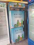 tủ bia sệt inox 2 cánh sức chứa 10 kết bia mới 96%
