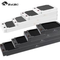 Bykski G1/4 "30มิลลิเมตรหนาทองแดง PC หม้อน้ำระบายความร้อน,น้ำเย็นแถวสนับสนุน12เซนติเมตรพัดลม PC ฮีทซิงค์120/240/360/480MMM