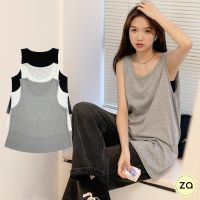 ?HOT SALE?เสื้อกล้ามคอกลม ทรงโอเวอร์ไซส์ แขนกว้าง สีพื้น 3 สี