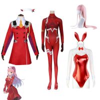 DARLING DARLING In The FRANXX Zero Two 02 Cosplay Costume Dress Wig Jumpsuits Sexy Women Cosplay Headband Halloween Masquerade