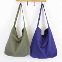 [Baozhihui]สีทึบผ้าใบกระเป๋า Messenger สำหรับผู้หญิงกระเป๋าสะพายขนาดใหญ่ความจุขนาดใหญ่นักช้อปกระเป๋าถือกระเป๋า Crossbody สบายๆสำหรับผู้หญิง