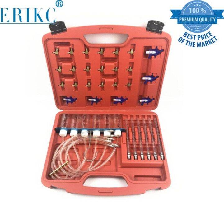 Diesel Injector Flow Meter Test Kit Common Rail Adaptor Fuel Tester Set