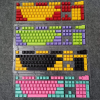 ดี Pbt Oem ข้อความเหมือนกับ6187104คีย์ที่กำหนดเองเครื่องเล่น RGB Backlit คู่ยิงข้อความเหมือนกับอุปกรณ์เล่นเกมเหมาะกับการทำงาน T Eclado สีชมพูสีดำ