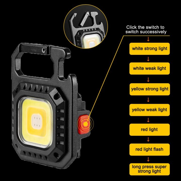 flashlight-ไฟ-led-ไฟฉายกระเป๋าคลิปแสงทำงาน-outdoor-ตั้งแคมป์ตกปลาปีนเขาโคมไฟซัง-led-800-lumens-10w-แสงที่มีพวงกุญแจที่เปิดขวด-ประเภท