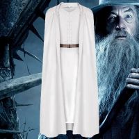 เสื้อคลุม Gandalf สีขาวเสื้อคลุม King แหวน Cos Hobbit ชุดคอสเพลย์เสื้อผ้าผู้ชายฮาโลวีน