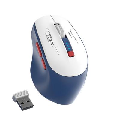 Silent Mouse Wireless Ergonomic Optical Quiet Click 2.4G Wireless Mouse with USB Receiver Rechargeable Computer Mice for Work 6 Buttons Adjustable 1600DPI amicable