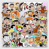 JIFENGXUNLEI สติกเกอร์ตกแต่ง Mini Mr. Bean Laptop DIY รถจักรยานยนต์กีตาร์สติ๊กเกอร์กราฟฟิตีโรงเรียนอุปกรณ์สำนักงาน Mr. สติกเกอร์ตกแต่งรูปถั่ว