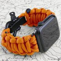 xiaozh Outdoors Survival Band For Apple Watch Ultra 49mm 8 7 45mm 41mm Umbrella Nylon Rope Strap For iwatch 6 5 4 3 SE 44mm 42mm 40mm