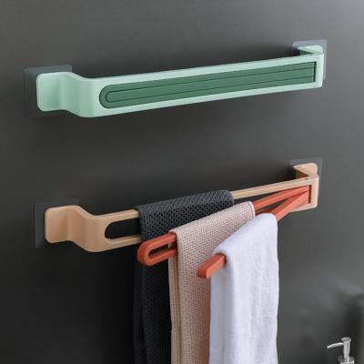 Towel Holder Wall Mounted Good Load-bearing Plastic Easy to Install Towel Bar for Kitchen