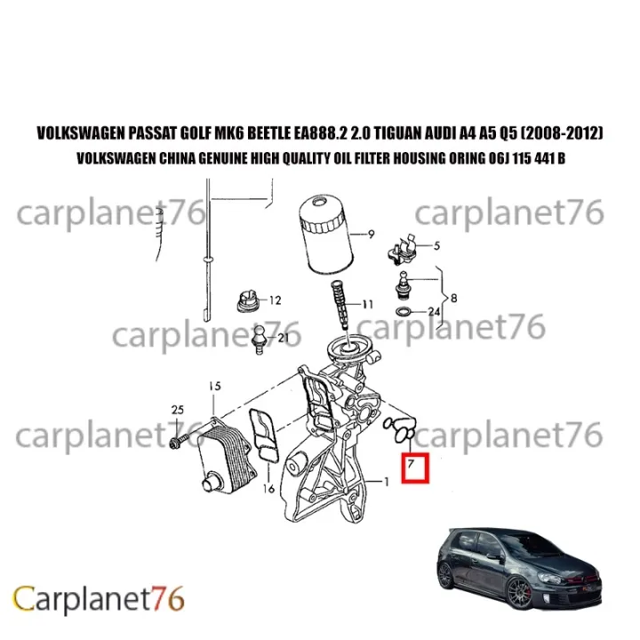 VOLKSWAGEN PASSAT GOLF MK6 BEETLE EA888.2 2.0 TIGUAN AUDI A4 A5 Q5 OIL ...