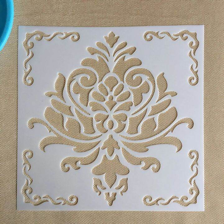 Wall Painting Template.）Mandala 1pc 15 * 15cm mold DIY home decoration