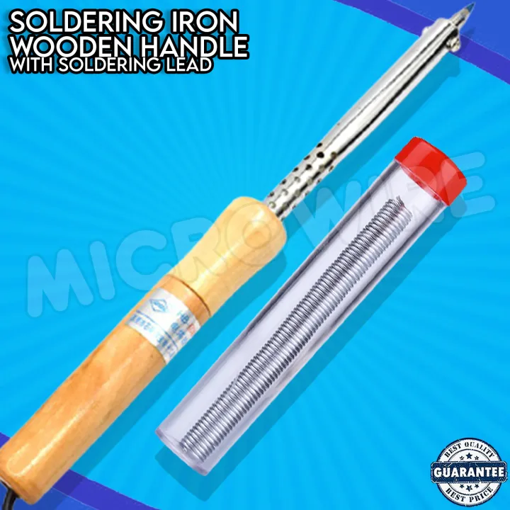 Soldering Iron Wooden Handle Set With Soldering Lead Lazada PH