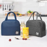 ♤❃№ Thermal Lunch Dinner Bags Oxford Print Large Handbag Picnic Travel Breakfast Box School Child Convenient Lunch Bag Tote Food Bag