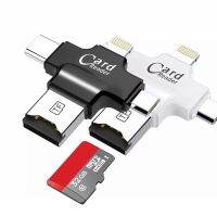 4 In 1 Type-C/lightning/ไมโคร USB/USB 2.0เครื่องอ่านการ์ดความจำสำหรับ Android Ipad/Iphone 7เครื่องอ่าน OTG รองรับเครื่องอ่านการ์ด DKQ3825 ExFAT FAT32