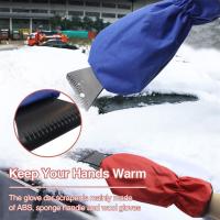 Car Snow Scraper Removal Glove Cleaning Snow Shovel Ice Scraper Tool For Auto Window Outdoor Snow Shovel Glove H3N3