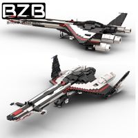 BZB MOC Spaceship อวกาศยานอวกาศเอฟเฟกต์ SR-2บล็อกตัวต่อชุดยานอวกาศผู้บังคับบัญชาเกมยิงของขวัญของเล่นโมเดลดีที่สุด