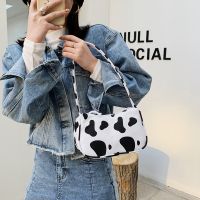 ☽✾✐ Fashion Exquisite Shopping Bag Portable Women Leather Shoulder Bag Cow Print PU Handbags Lady Shopping Purse