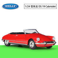 Welly Diecast 1:24 Scale รถคลาสสิก Vintage Car CITROEN DS 19 Cabriolet โลหะรุ่นรถของเล่นรถสำหรับของขวัญเด็ก Collection