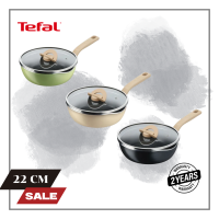 TEFAL กระทะพร้อมฝาแก้ว ขนาด 22 ซม. รุ่น G1672524 (สีวนิลา) / G1652524 (สีเขียว) / G1662524 (สีดำ)