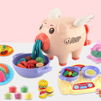 Play House Toys Little Pig Noodle Maker For Children Plasticine Toys Kids DIY Colored Clay Plasticene Flour Clay Kitchen Toys